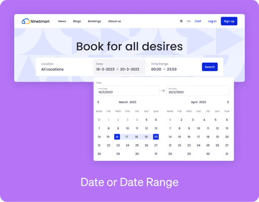 Date or Date Range filter card