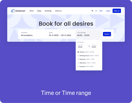 Time or Time range filter card