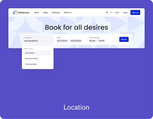 Location filter card